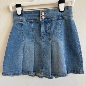 Abercrombie Kids Jean Mini Skirt 13/14 , Pleated, Preppy